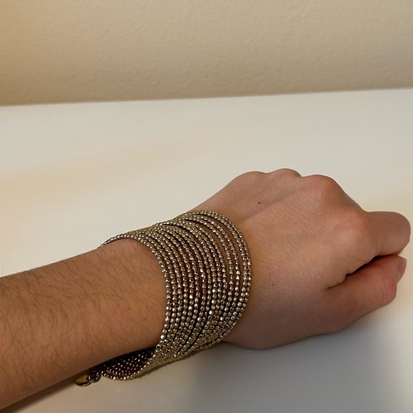 Stella & Dot Gold Bardot Spiral Bangle Wrap Bracelet - Picture 5 of 9